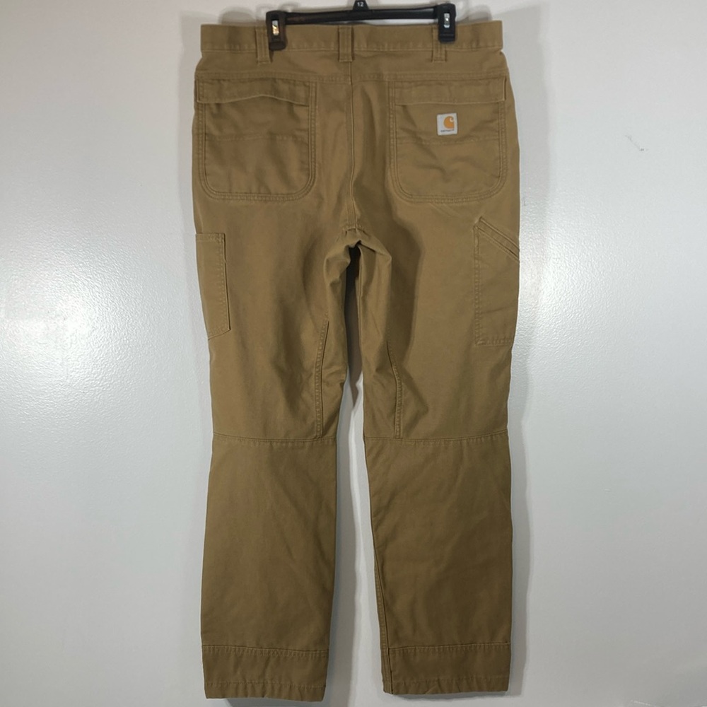 Carhartt Mens Full Swing Work Pants Tan Size 40 x 33 Relaxed Fit Hemmed